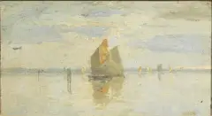 Venice by Guglielmo Ciardi, oil on cardboard, offered Mar 2022