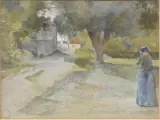 Luigi Chialiva, Country, watercolour on paper