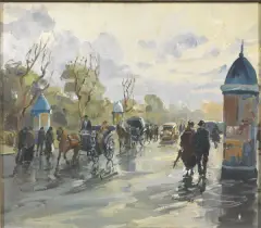 Michele de Simone, Paris, oil on plywood