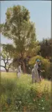 Alceste Campriani, The Walk, oil on panel