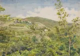 Eugenio Cecconi, Tuscan Landscape, watercolour on paper