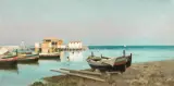Francesco Lojacono, Seascape: Baths Of The Old Palermo