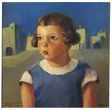 Roberto Iras Baldessarri, Portrait Of A Girl, oil on canvas