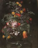 Andrea Scacciati I, Flower Vases, oil on canvas
