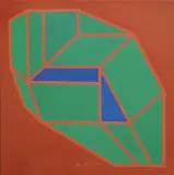 Achille Perilli, Red sun 2015, acrylic on canvas