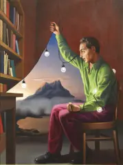 Stefano Di Stasio, Vision into an interior, oil on canvas