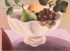 Fruit bowl in pink 1991 by Ercole Pignatelli, offered Feb 2022
