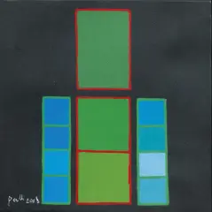 Il fortunato 2008 by Achille Perilli, acrylic on canvas, offered Feb 2022