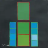Achille Perilli, Il fortunato 2008, acrylic on canvas