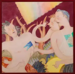 Untitled by Luca Alinari, mixed media on canvas, offered Feb 2022