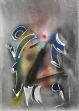 Sergio Dangelo, Up in dodo room varnish and, tempera on canva