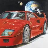 Augusta Axis, Supercar n.14 2020, oil on canvas