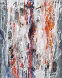 Sebastian Rho, Burnt space 2000, acrylics on plastic combustion