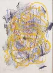 Composition by Achille Pace, mixed media on canvas, offered Feb 2022