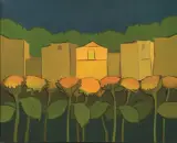 Alviero Tatini, Sunflower 1992, oil on canvas