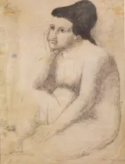 Giacomo Manzù, Woman's portrait 1934 Indian