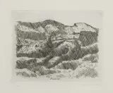 Giorgio Morandi, Monti di Grizzana 1929, etching on zinc