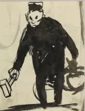 Mario Sironi, Study for an illustration 1924 ca. Indian