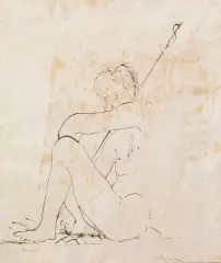David 1935 Indian by Giacomo Manzù, ink on paper, offered Feb 2022
