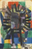 Gianni Novak, Abstract composition 1956, mixed media on paper
