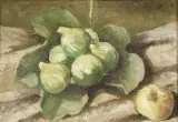 Primo Conti, Still life with figues, oil on board