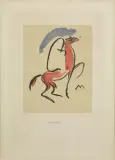Kees van Dongen, Cavalier Arabe colored, lithograph