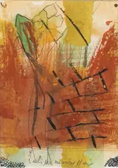 Composition 1960s by Elisa Montessori, mixed media on paper, offered Feb 2022
