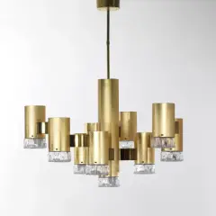 Gaetano Scolari, Untitled, Lampada a sospensione metallo e vetro Produzione Italia