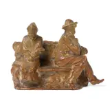 Edouard Fortini, Scultura in, terracotta Firma sul lato Francia