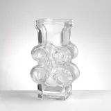 Lars Hellsten, Untitled, Vaso in vetro con volute Produzione Skruf