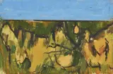 Ennio Morlotti, Paesaggio, pastel on paper cm