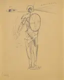 Gino Severini, Le Soleil 1950 ca, ink on paper cm