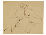 Remo Brindisi, Figure 1940, ink on paper cm
