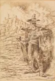 Alberto Savinio, Fra Diavolo 1949, ink on paper cm