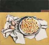 Natura morta con pasta e uova 1973 by Renato Guttuso, offered Nov 2021