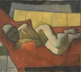 Felice Casorati, Donna dormiente, oil on canvas cm
