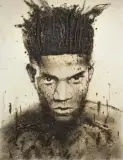 Enzo Fiore, Archivio - Basquiat 2006, mixed media on canvas cm