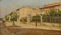 Strada Fiorentina Fuori Le Porte Antiche by Odoardo Borrani, offered Nov 2021
