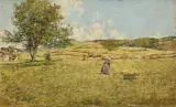 La Mietitura by Ludovico Tommasi, oil on canvas applicata on cardboard, offered Nov 2021