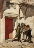 Alberto Pasini, Ritorno A Casa, oil on canvas