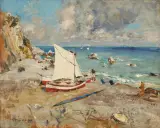 Giuseppe Casciaro, Sulla Spiaggia Di Capri