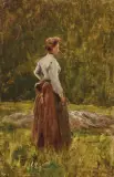 Carlo Pollonera, Figurina In Piedi, oil on cardboard