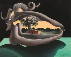 Bucranio - Oasi 1978 by Ercole Pignatelli, oil on canvas cm, offered Oct 2021