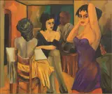 Stefano Puleo, Figure al caffè 1996, oil on canvas cm