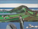 Umberto Scalise, Paesaggio 1977, oil on canvas cm