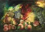 Gianni Testa, Il grappolo rosso 2002, oil on canvas cm