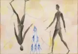 Roberto Barni, Figure 2002, mixed media (watercolour