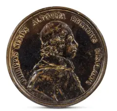 Filippo Neri Altoviti, 1685 by Massimiliano Soldani Benzi, medaglia in bronze, offered Oct 2021