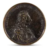 Carlo Di Borbone, 1732 by Massimiliano Soldani Benzi, medaglia in bronze, offered Oct 2021