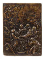 Seppellimento Di Cristo by Matthias Wallbaum, placchetta in bronze, offered Oct 2021